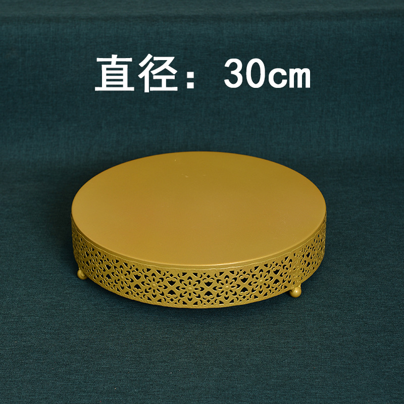 Estilo europeo creativo de oro hueco soporte de la torta accesorios de la boda decoración de la Mesa de postre tienda de postres mesa de postre plato de fruta image 8