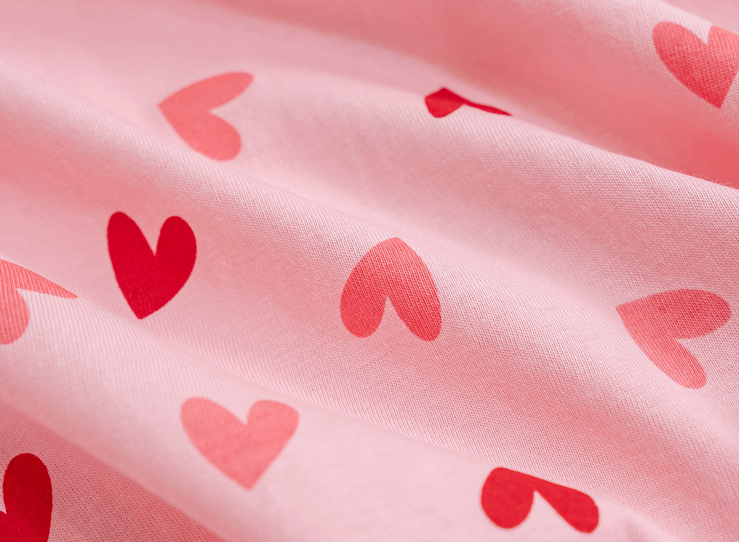 Summer Season Simple Style Heart Shape Cotton T-shirts & Blouses
