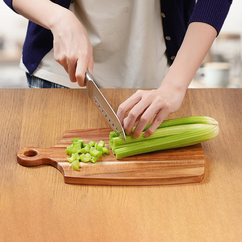 Tabla de cortar de madera creativa colgando tabla de cortar con mango hogar frutas y verduras carne tabla de cortar queso filete