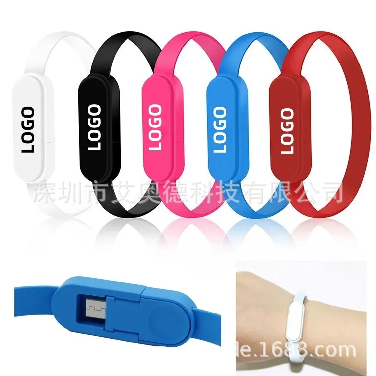 Portable Tpe Mini USB Bracelet Data Transmission Cable Charging Cable Mobile Phone Wearable Type C Charging Bracelet
