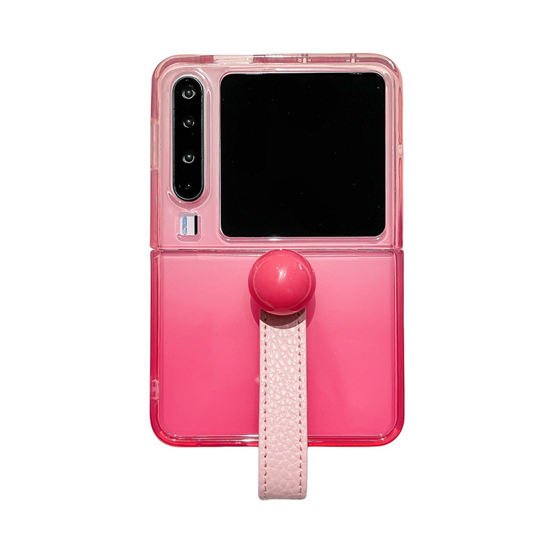 Huawei purax 携帯電話ケースに適したグラデーションローズピンク purax 折りたたみスクリーンボールブレスレット女性の保護カバー|undefined