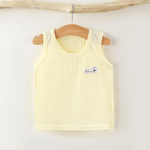 Children's undershirts, inner wear for boys, infant backless pure cotton summer thin undershirts for girls, no-sewn baby tops for summer