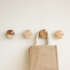 Beech bird hook entrance door back wall punch-free acacia sticky hook creative children's room handle coat hook
