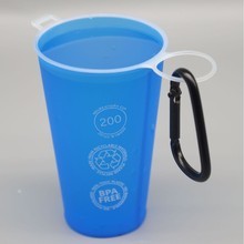 厂家TPU折叠杯200ml 户外旅行便携折叠水杯 多功能折叠运动软水杯