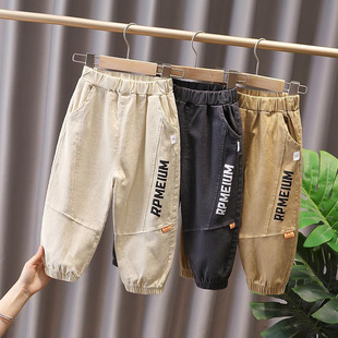 Children's Casual Pants 2025 Spring & Fall Pure Cotton New Boys' Cargo Pants Baby Pants
