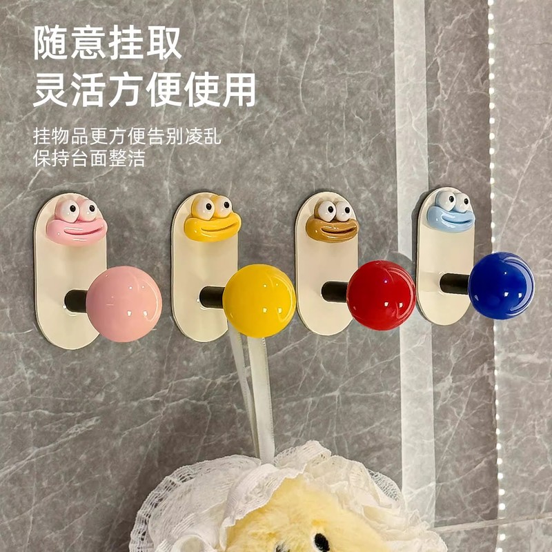 多巴胺挂钩免打孔强力承重粘胶门后无痕挂衣钩浴室卫生间墙上粘钩|undefined