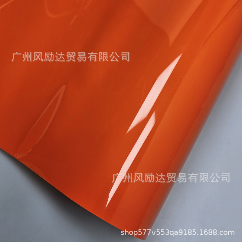 Car full vehicle color change film self-adhesive PET ultra-bright crystal flame orange motorcycle modification full body film