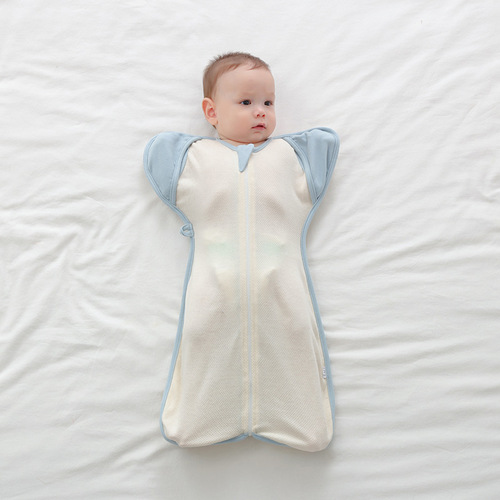 Baby sleeping bag spring and autumn baby pajamas thin version newborn anti-kick cover miracle all-season swaddle breathable