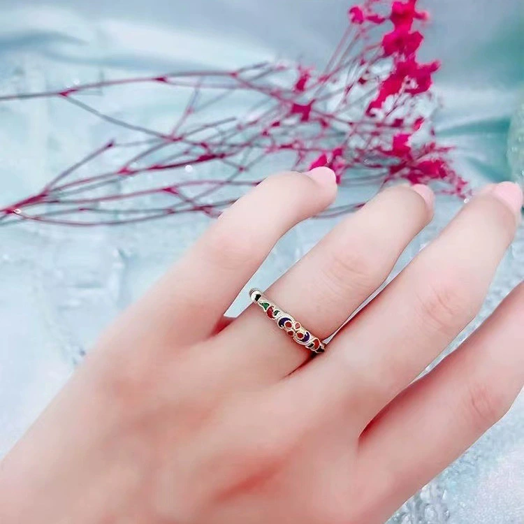 Enamel handmade, ring, accessory, 2023 collection, Thailand
