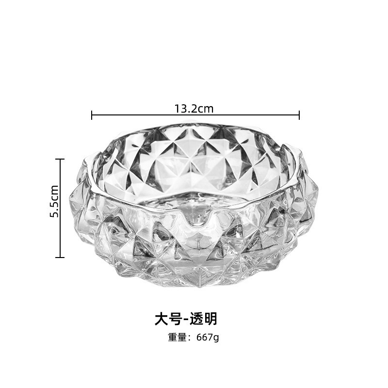 Manzana verde al por mayor cenicero de vidrio transparente hotel restaurante de cigarrillo de cristal gris de cigarrillo de cristal rosa de cigarrillo de cristal