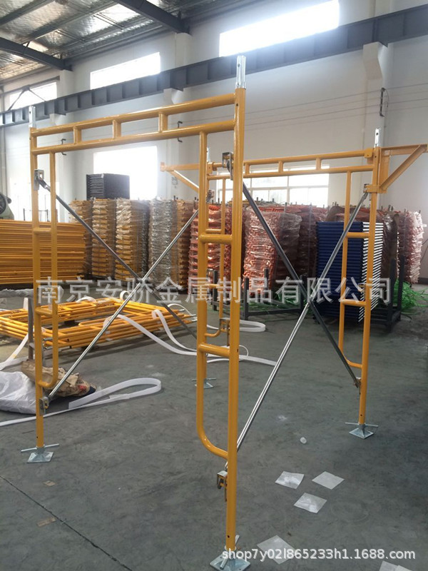 厂家直销出口门式脚手架门架脚手架喷塑工艺标准尺寸脚手架