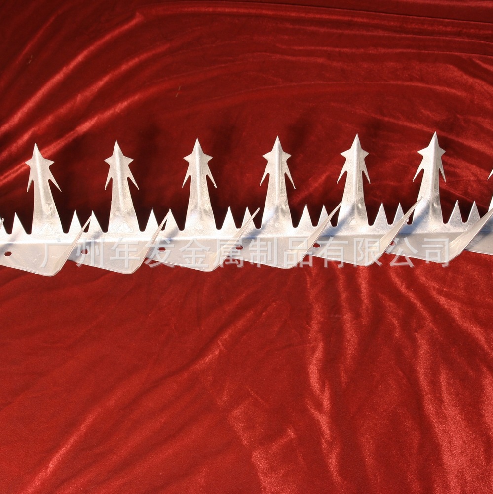 不锈钢防爬刺 热镀锌防爬刺 烤漆防锈围墙防爬刺