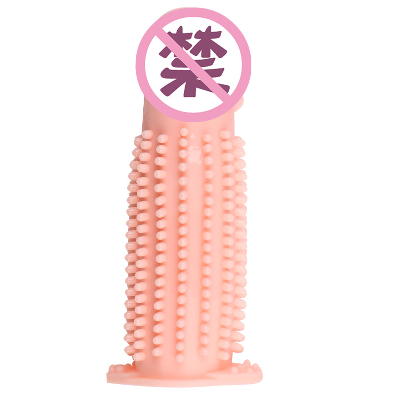 Vibrating Closed-Tip Glans Cover, TPE Wearable Sleeve, Spiked Texture — detail image 16