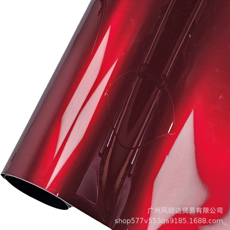 Venta caliente transfronteriza PET metal líquido dragón sangre motocicleta roja coche eléctrico espejo retrovisor rojo brillante película de cambio de color de cuerpo completo image 6