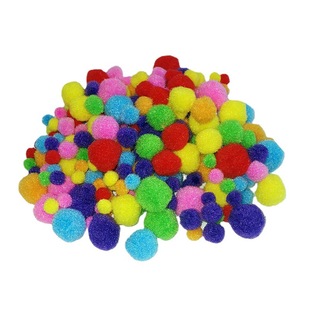 Mixed color fur ball educational toys diy decorative handmade material plush ball kindergarten color fur ball creative production