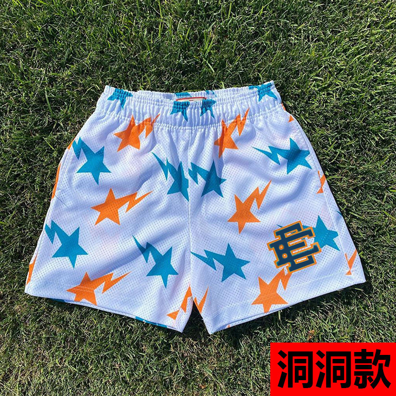 Eric Emanuel EE Pantalones cortos de malla para hombres y mujeres, pantalones de baloncesto deportivo de cuatro puntos