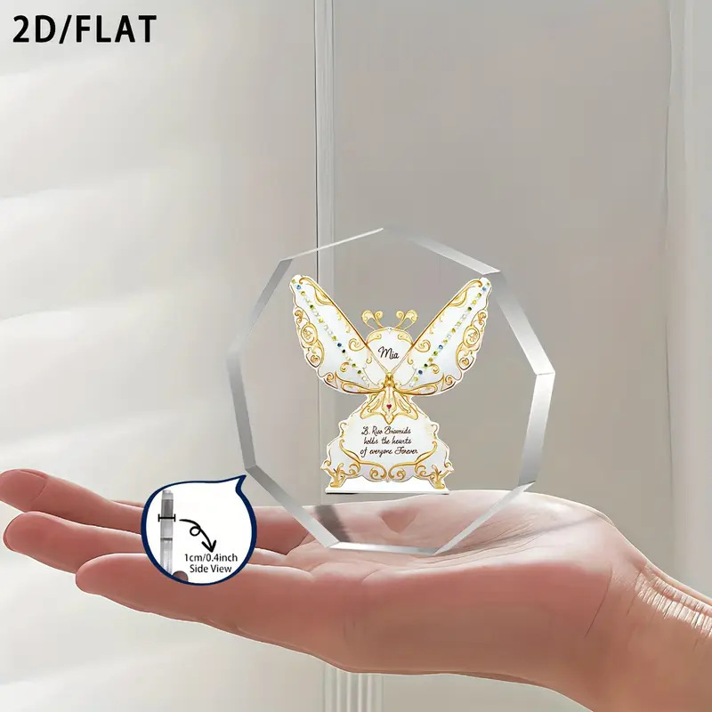 Amazon 新製品ホットセール透明九角形アクリル蝶飾りデスクトップ装飾工芸品テーブルセッティング|undefined