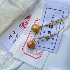 浅草寺平安喜楽金鈴御守福聚守金龍鈴フロスト金水琴鈴ペンダントGJ112