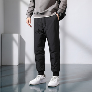 Down pants men's winter pants men's outdoor thickened warm outer wear high quality 90 white duck down cotton pants men
