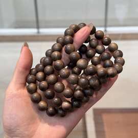 沉香白奇楠手串文玩手持盘玩佛珠念珠饰品男女款手饰diy配珠配饰
