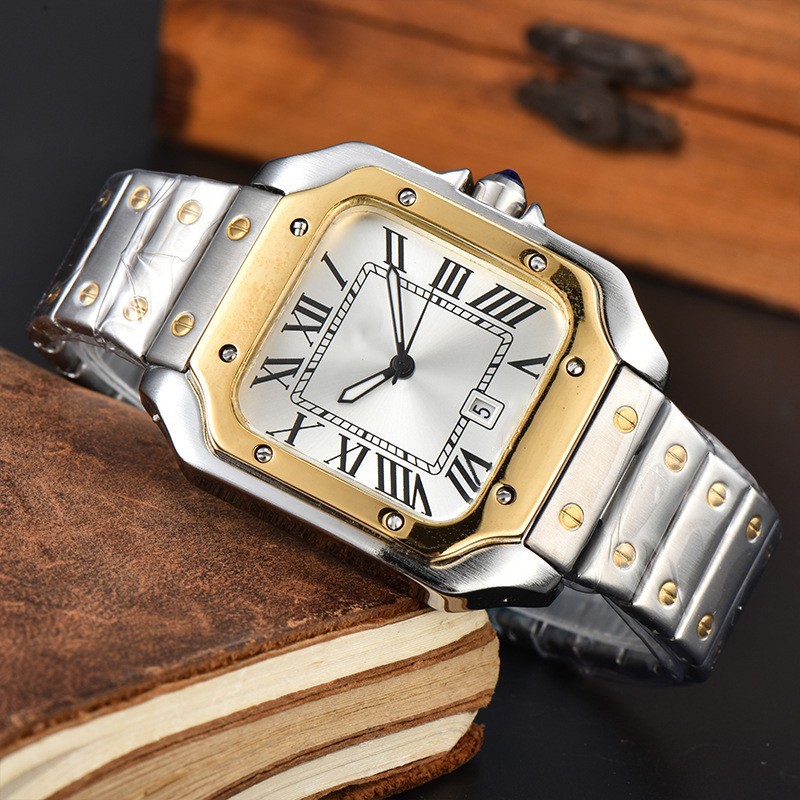 Card Mechanical Chronograph Men's Three-Hand Watch with Calendar, Large Quantity, Good Price, Fashionable and Popular Quartz Watch