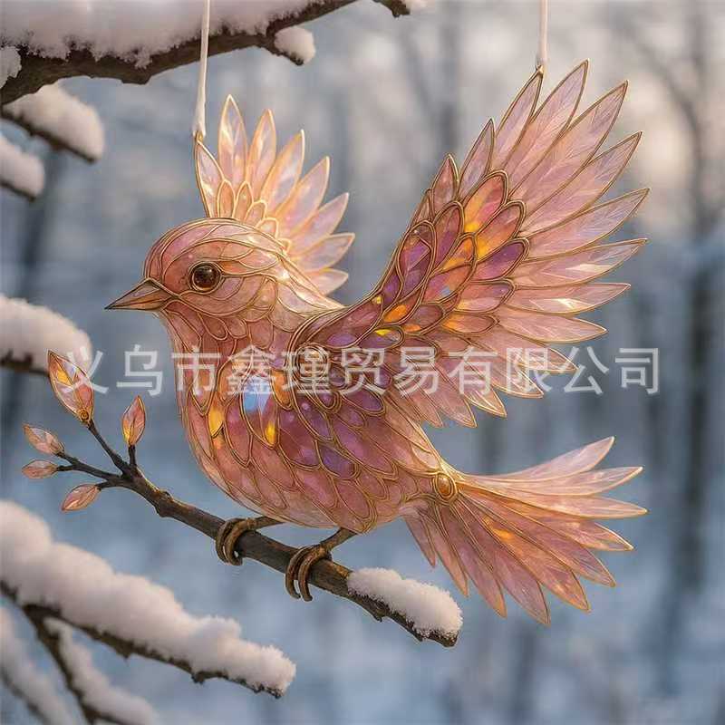 Ventas transfronterizas bonitas aves acrílicas sala de estar colgantes de patio de fiestas decoración colgantes regalos