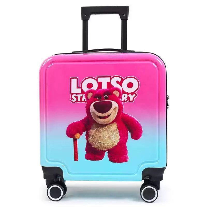 핑크 블루 그라데이션 딸기 곰