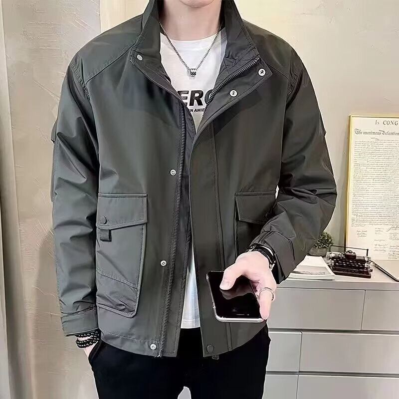男装2025新款外套男春秋款潮流时尚帅气上衣高端工装青年夹克衣服|undefined