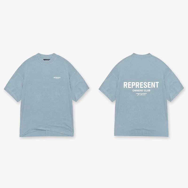 Alta calidad REPRESENTAR REP eslogan impresión color caramelo calle Americana dopamina verano manga corta Camiseta moda