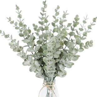 Cross-border artificial eucalyptus leaf stems eucalyptus leaves green branches decoration home decoration wedding green plants wholesale