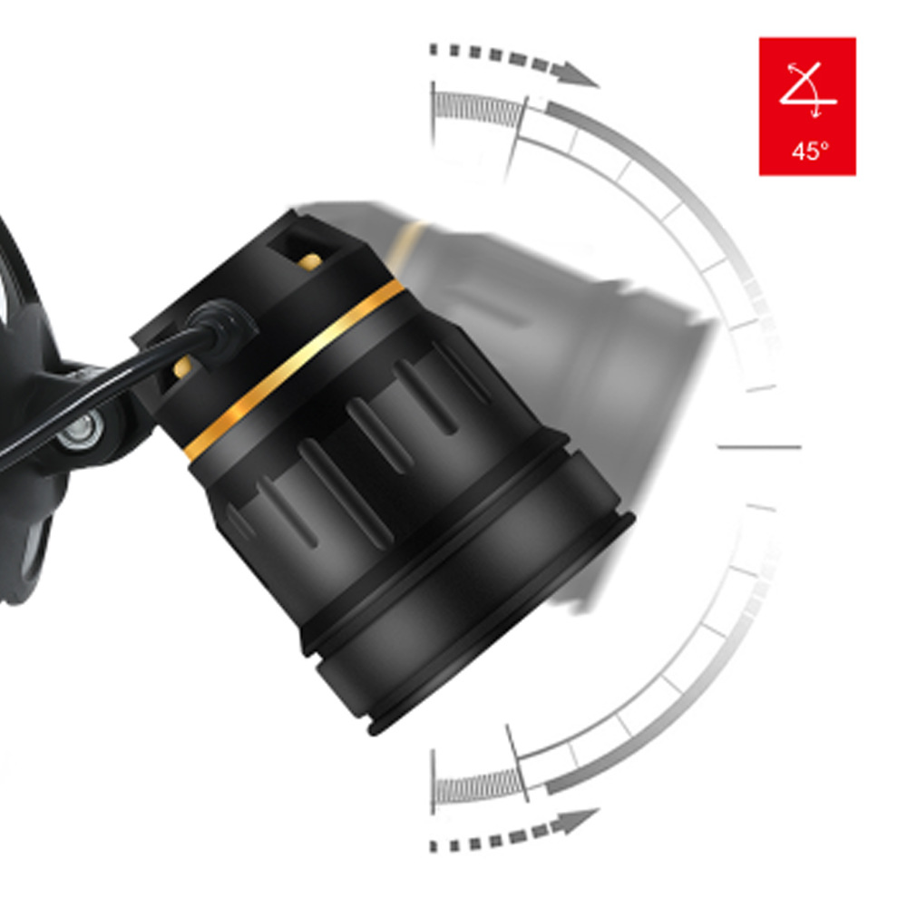 Carga USB transfronteriza fuerte luz LED Faro de inducción Faro de carga de inducción impermeable faro lámpara de pesca