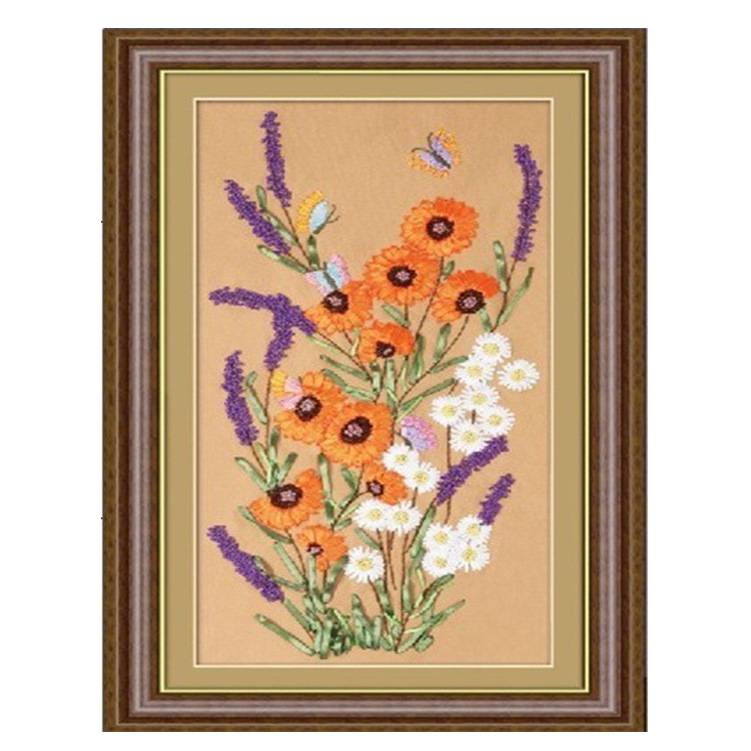 Bordado a mano DIY cinta bordado colgante pintura principiante bordado punto de cruz sala de estar pintura decorativa Lu bordado niños pequeña pintura colgante