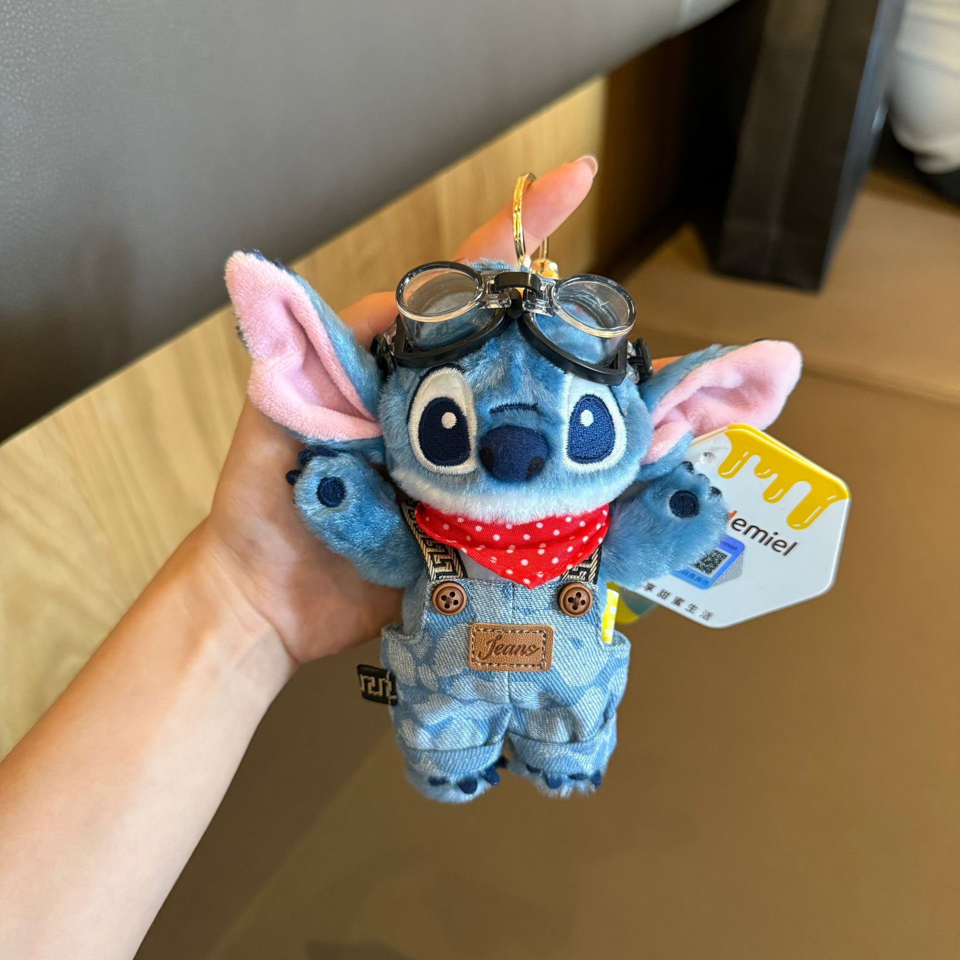 正版迪士尼史迪仔星际宝贝儿童礼物钥匙扣毛绒玩具可爱玩偶挂饰