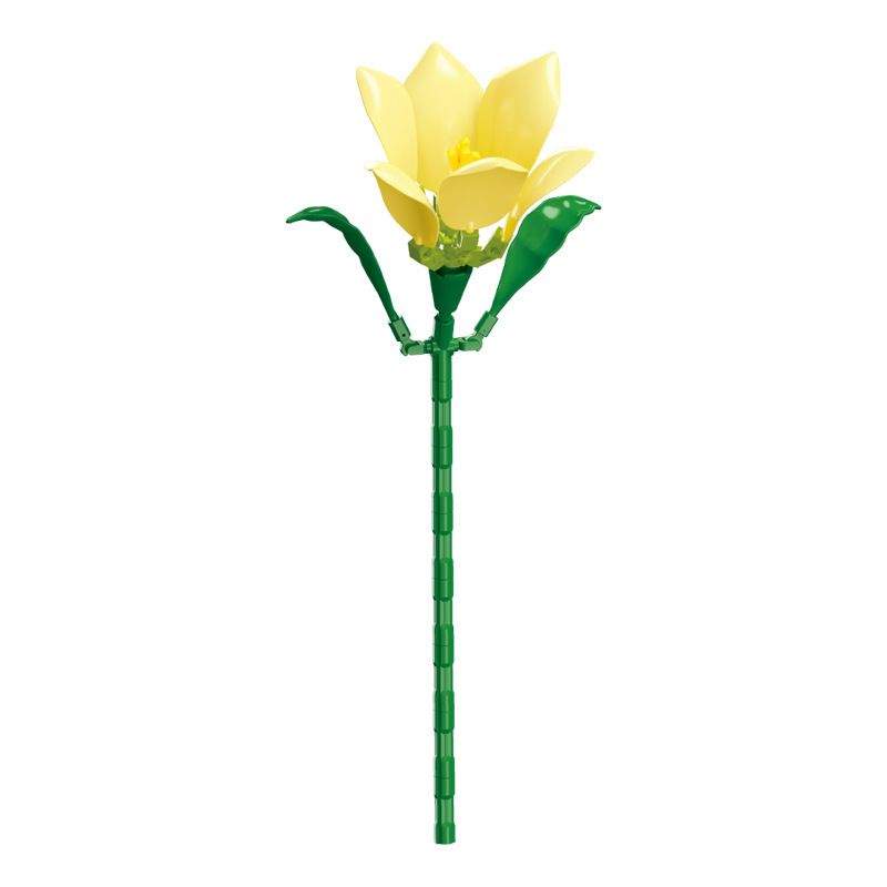 钻马积木花永生花束抱抱桶仿真花小颗粒积木DIY玩具七夕女生礼物|undefined