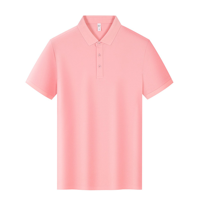 220g 40 algodón de perla de manga corta Polo impresa LOGO ropa de oficina ropa de trabajo ropa de trabajo impresa bordada