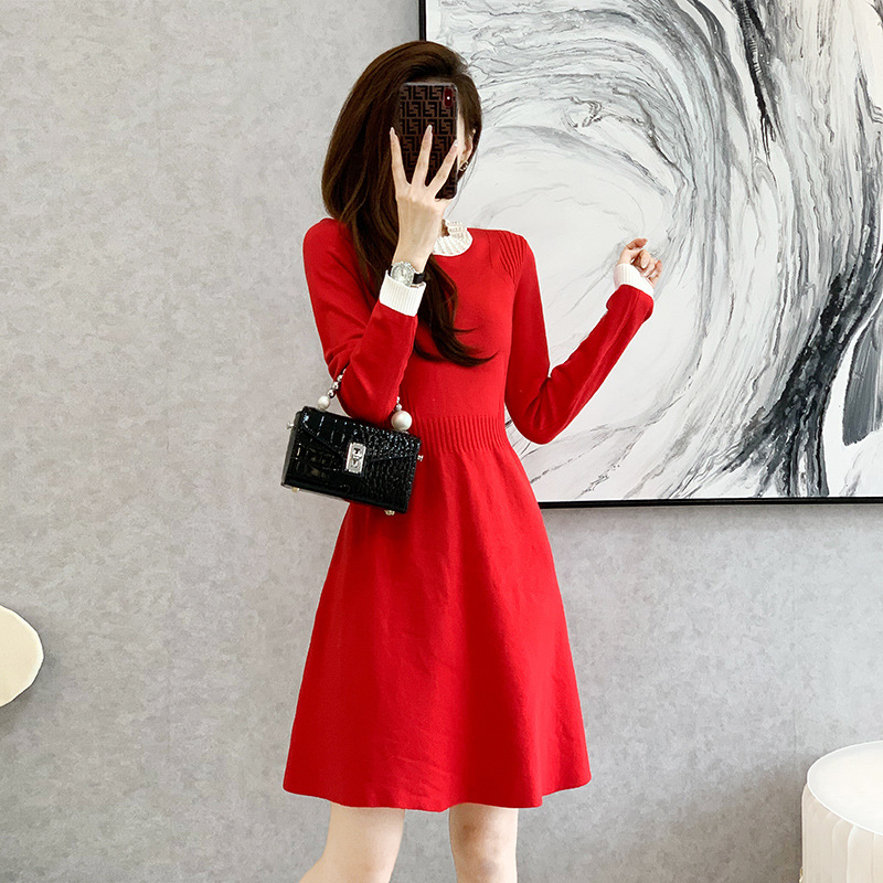 Knitted autumn knitted dress