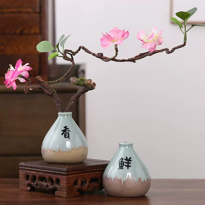 新款花器小摆件动物盆景装饰茶室茶桌点缀禅意空间小茶宠酒店菜品