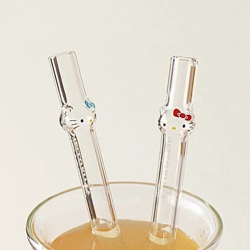 可爱米菲兔玻璃吸管高颜值透明奶茶咖啡大口径高硼硅耐高温吸珍珠|undefined