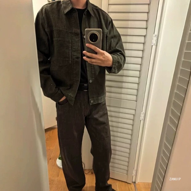 Denim style jacket for men and women, couple's jacket, casual top, 2026 autumn new model 488726