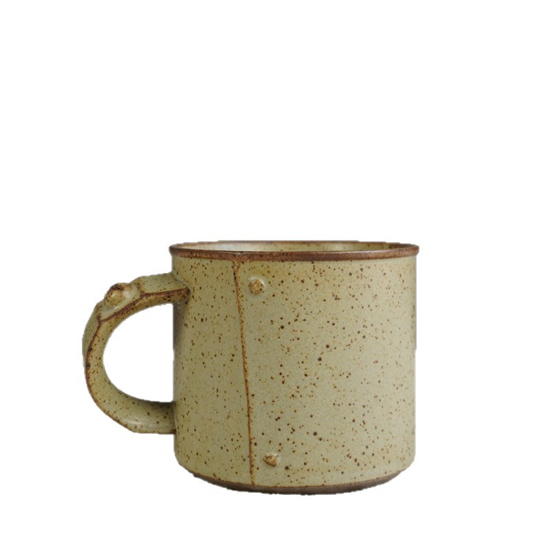 Japanese-Style Ceramic With Rivets, Afternoon Tea Hanging-Ear Coffee Cup, Supply, High Quality Aesthetic Value_voghion.com
