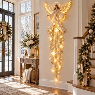 跨境亚马逊热销可爱Angel Starfall Wall Light天使祝福星陨壁灯
