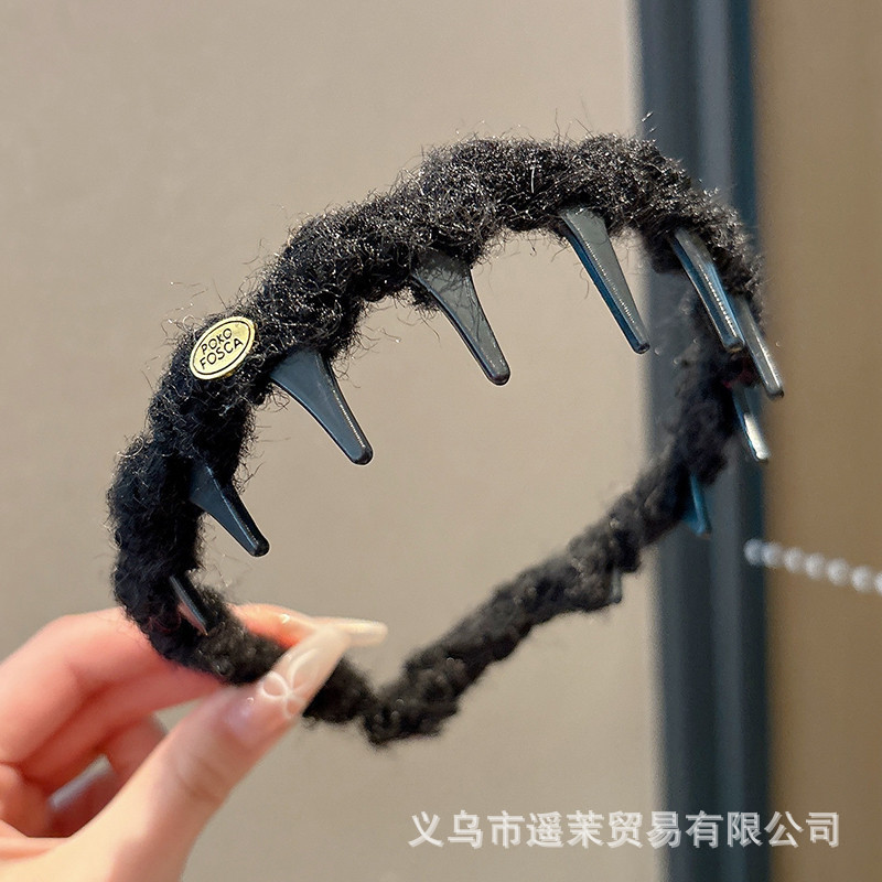 韩系蓬松高颅顶发箍女2025新款波浪带齿洗脸防滑头箍发卡发饰头饰|undefined