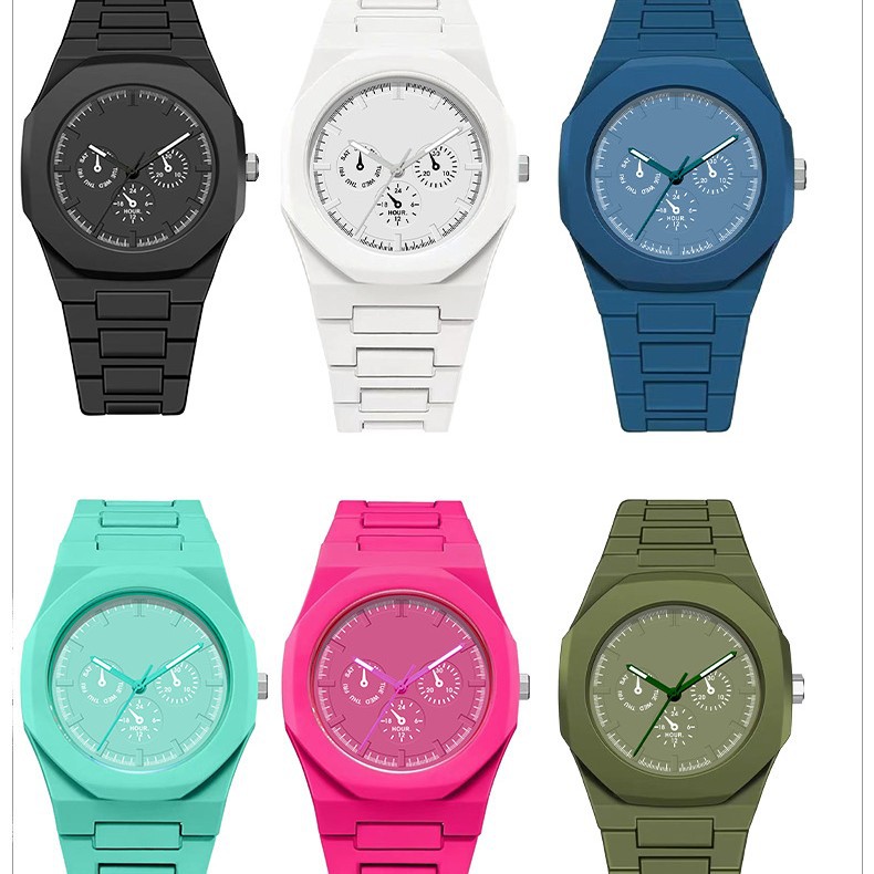Reloj de negocios resistente al agua de alta gama, sudeste asiático, Oriente Medio, estilo explosivo, reloj de cuarzo árabe de plástico, cabello lacio de fábrica