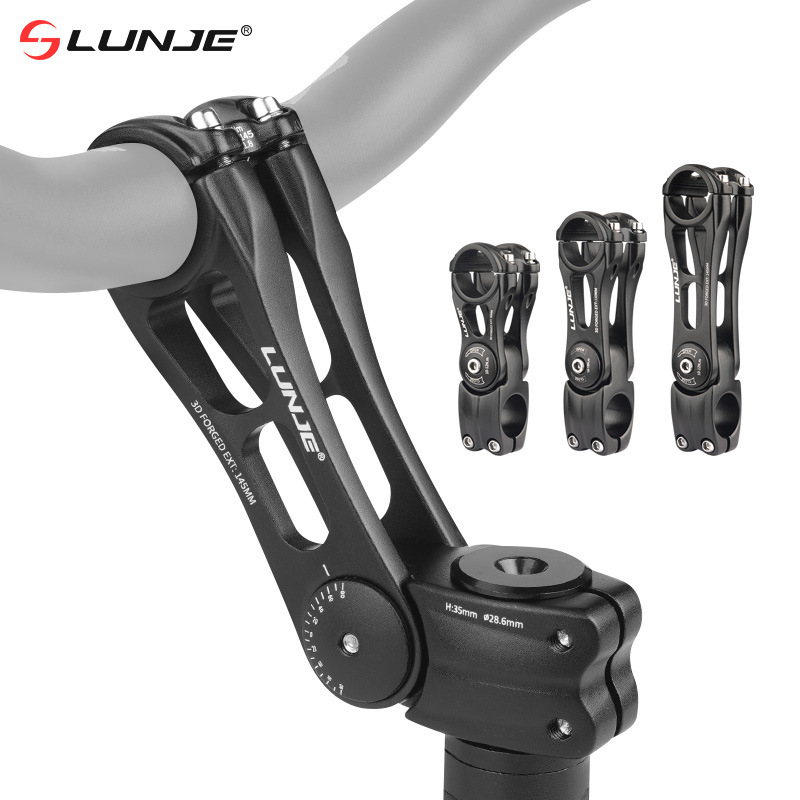 Mountain bike adjustable handle vertical aluminum alloy handle vertical booster length 90-110-130-145mm bicycle riser