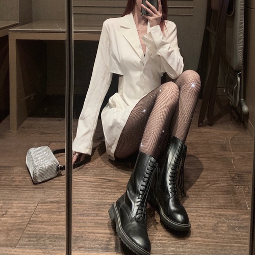 Small net embroidered stockings, European and American new large size sexy body-shaping stockings for women, wholesale manufacturer