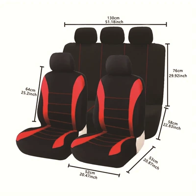 9 Pieces Fabric Universal for All Universal seat cover