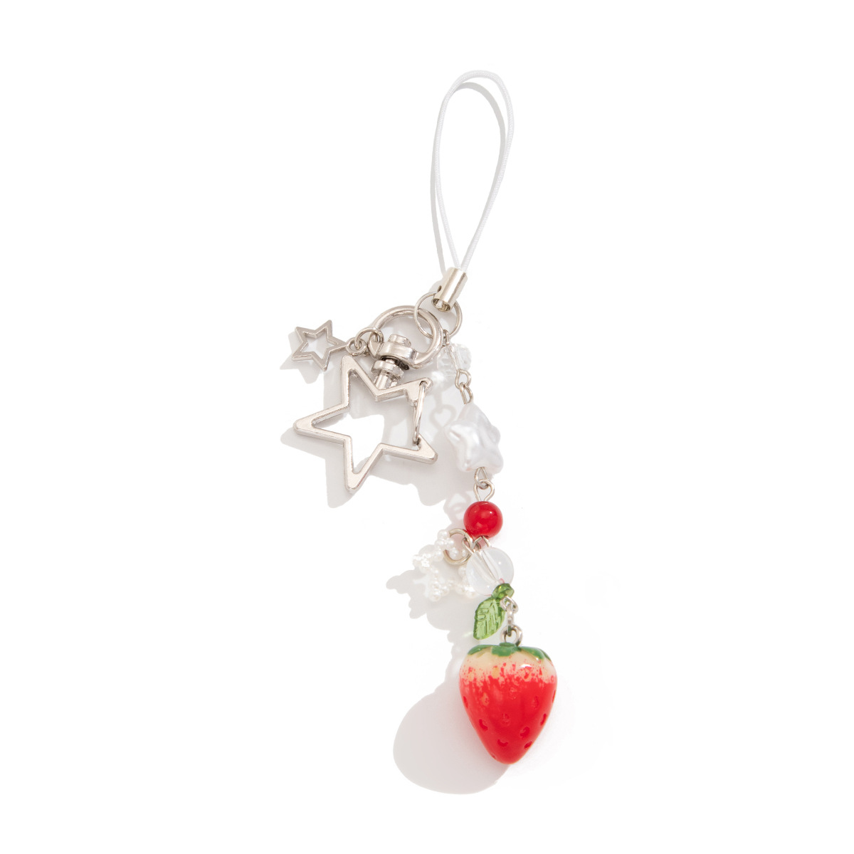 12g Weight Bag Pendant, Keychain Classification 1 Piece Quantity Daily Occasion Alloy Material Fruit, Strawberry Pattern Women's Gender Cute, Pastoral Style Cute Pastoral Fruit Strawberry Arylic Alloy Women's Bag Pendant Keychain 19