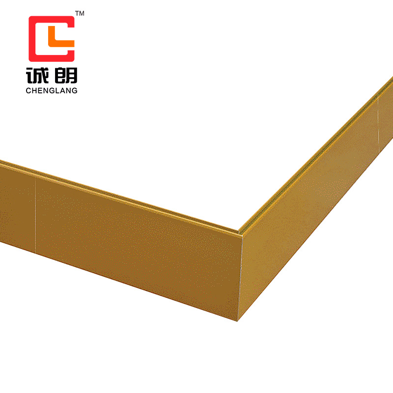 厂家批发 6.5cm单面卡布型材 金色UV高清软膜灯箱料铝型材