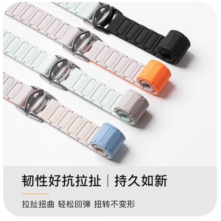 适用于小米10/9手环表带8pro腕带运动磁吸智能硅胶表带通用款磁吸|undefined