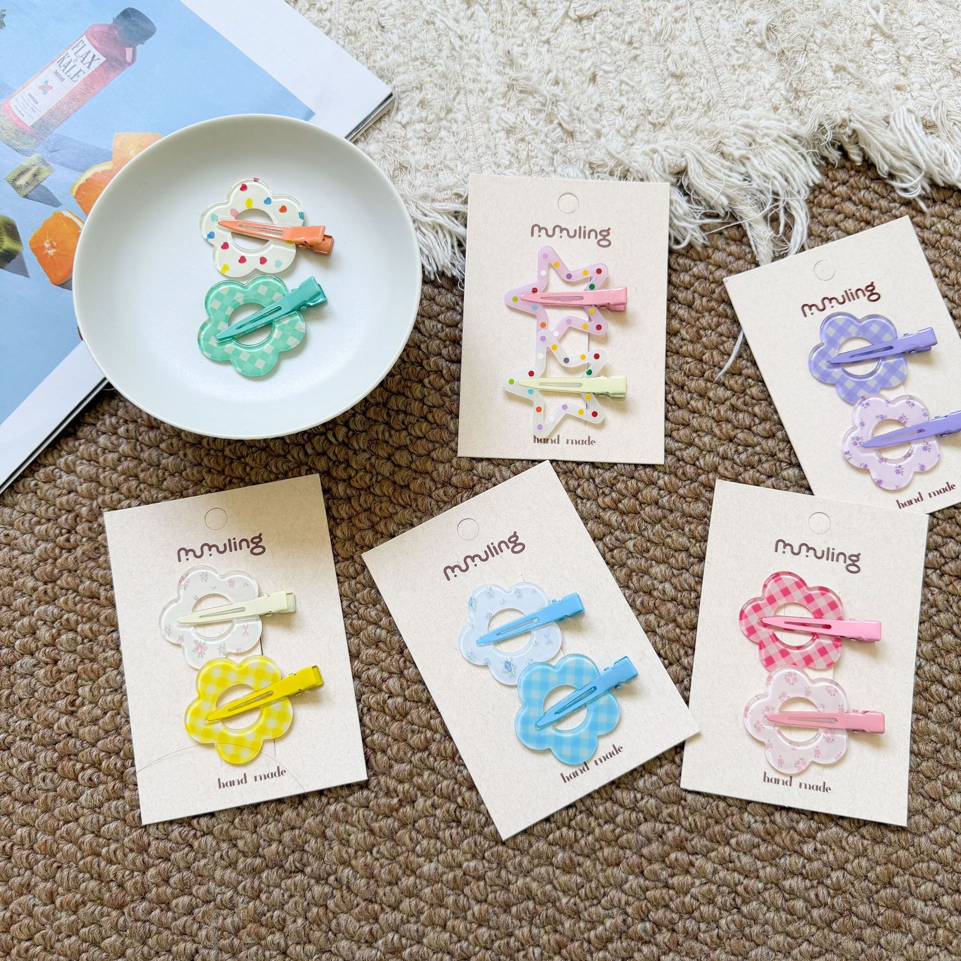 Sugar Pear ropa infantil pinzas de cabello niñas lindas dulces 2026 tarjetas de dibujos animados pinzas de cabello para niños frangeas BB clip bebés accesorios para el cabello